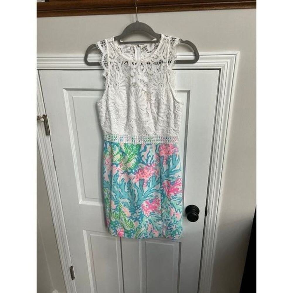 Lilly Pulitzer Coral Bay Sharice Stretch Shift size‎ 4